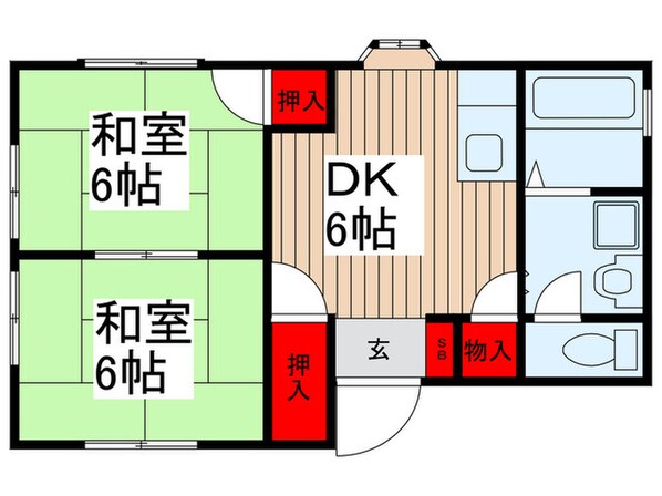 第一小川コーポの物件間取画像